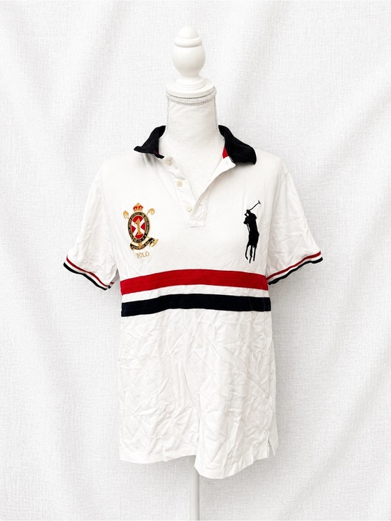 Polo Ralph Lauren Other - Polo by Ralph Lauren White Polo Shirt with Red and Navy Stripes